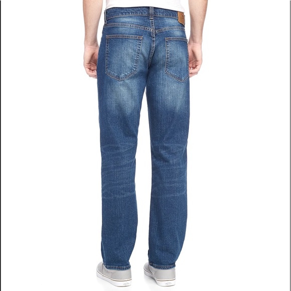 TRUE CRAFT Mens Denim Distressed Straight Jeans - Picture 2 of 16
